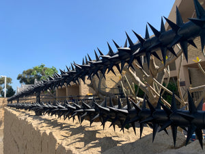 Double row rotating spikes, Star rotating spikes, wall spikes, most effective anti-climb wall spikes, security spike, protect your home, secure your home business, security south africa, Spike-it security, Rola spikes, Star Spikes, rotating security spikes